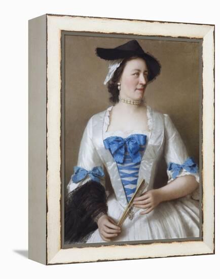 Portrait of Lady Tyrell-Jean-Etienne Liotard-Framed Premier Image Canvas