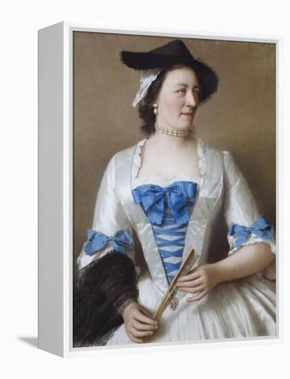 Portrait of Lady Tyrell-Jean-Etienne Liotard-Framed Premier Image Canvas