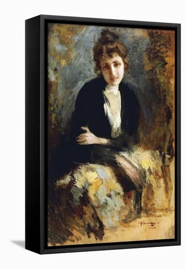 Portrait of Lady-Federico Quarenghi-Framed Premier Image Canvas