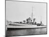 Portrait of Large Ship Ajax Offshore-null-Mounted Photographic Print