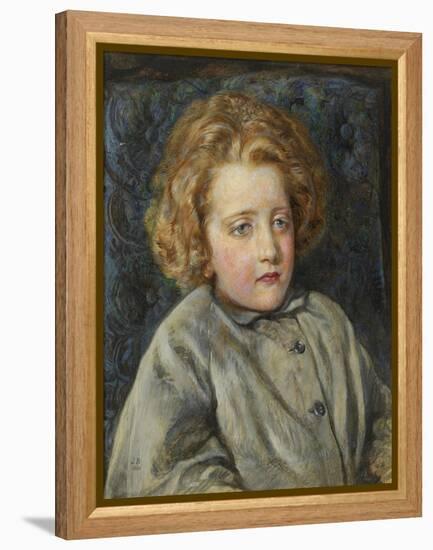 Portrait of Laura Theresa Epps (Lady Alma-Tadema) as a Child, 1860-John Brett-Framed Premier Image Canvas