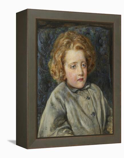 Portrait of Laura Theresa Epps (Lady Alma-Tadema) as a Child, 1860-John Brett-Framed Premier Image Canvas