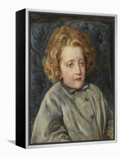 Portrait of Laura Theresa Epps (Lady Alma-Tadema) as a Child, 1860-John Brett-Framed Premier Image Canvas