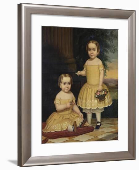 Portrait of Lavinia and Ella Simpson, c.1854-Lavinia Scholes Simpson-Framed Giclee Print
