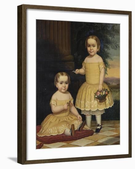 Portrait of Lavinia and Ella Simpson, c.1854-Lavinia Scholes Simpson-Framed Giclee Print