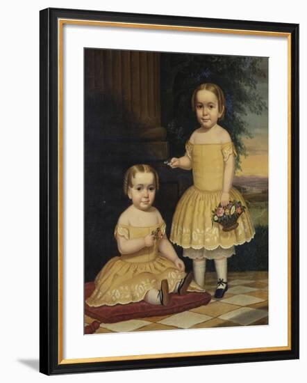 Portrait of Lavinia and Ella Simpson, c.1854-Lavinia Scholes Simpson-Framed Giclee Print