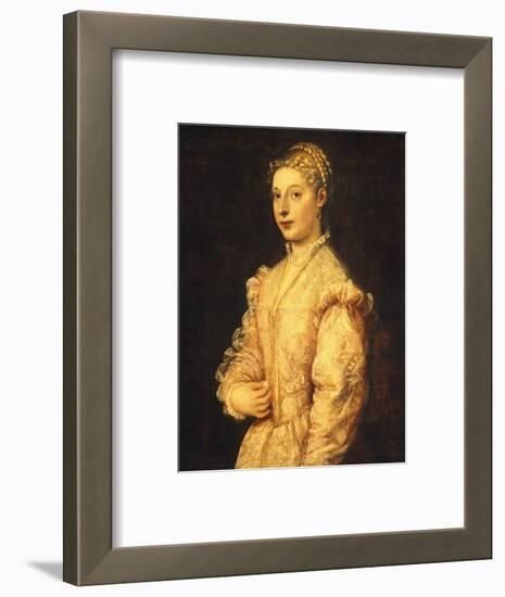 Portrait of Lavinia Vecellio or Young Woman-Titian (Tiziano Vecelli)-Framed Giclee Print