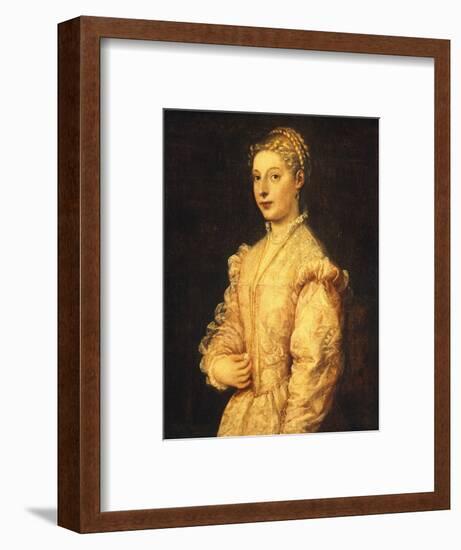 Portrait of Lavinia Vecellio or Young Woman-Titian (Tiziano Vecelli)-Framed Giclee Print