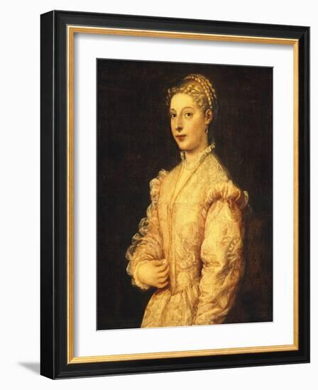 Portrait of Lavinia Vecellio or Young Woman-Titian (Tiziano Vecelli)-Framed Giclee Print