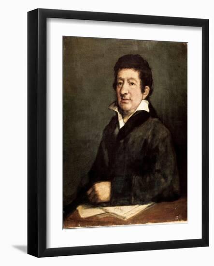 Portrait of Leandro Fernandez De Moratin (1760-1828), Spanish Poet and Playwright. Painting by Fran-Francisco Jose de Goya y Lucientes-Framed Giclee Print