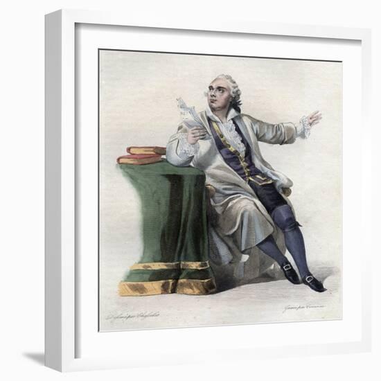 Portrait of Lekain (1729-1778), French actor-French School-Framed Giclee Print