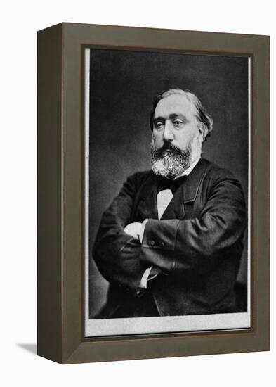 Portrait of Leon Gambetta (1838-1882), French statesman-French Photographer-Framed Premier Image Canvas