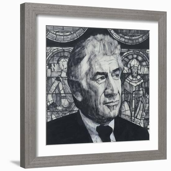 Portrait of Leonard Bernstein, illustration for 'The Sunday Times', 1970s-Barry Fantoni-Framed Giclee Print