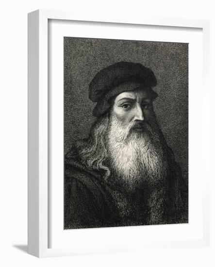 Portrait Of Leonardo Da Vinci-Laguillermie-Framed Giclee Print