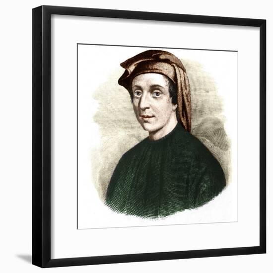 Portrait of Leonardo Fibonacci-Stefano Bianchetti-Framed Giclee Print