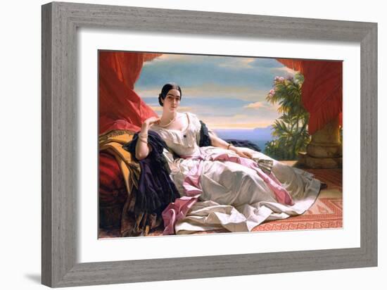 Portrait of Leonilla, Princess of Sayn-Wittgenstein-Sayn-Franz Xaver Winterhalter-Framed Giclee Print