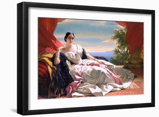 Portrait of Leonilla, Princess of Sayn-Wittgenstein-Sayn-Franz Xaver Winterhalter-Framed Giclee Print