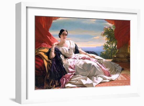 Portrait of Leonilla, Princess of Sayn-Wittgenstein-Sayn-Franz Xaver Winterhalter-Framed Giclee Print