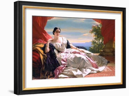 Portrait of Leonilla, Princess of Sayn-Wittgenstein-Sayn-Franz Xaver Winterhalter-Framed Giclee Print