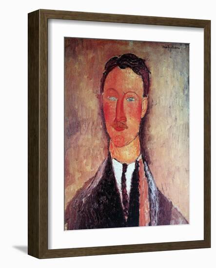 Portrait of Léopold Survage (1879-196), 1918-Amedeo Modigliani-Framed Giclee Print