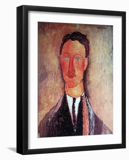 Portrait of Léopold Survage (1879-196), 1918-Amedeo Modigliani-Framed Giclee Print