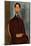 Portrait of Leopold Zborowski-Amedeo Modigliani-Mounted Art Print