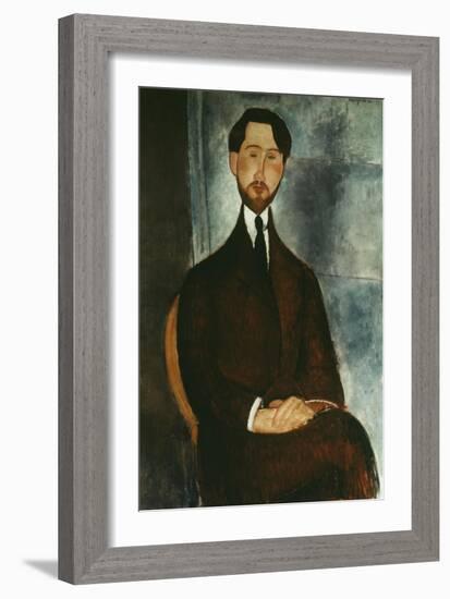 Portrait of Leopold Zborowski-Amedeo Modigliani-Framed Giclee Print