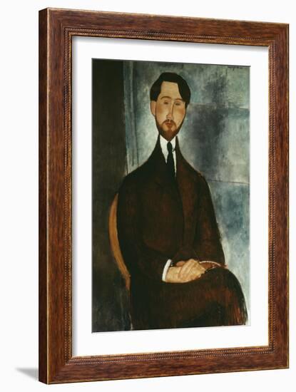 Portrait of Leopold Zborowski-Amedeo Modigliani-Framed Giclee Print