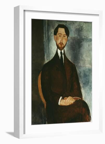 Portrait of Leopold Zborowski-Amedeo Modigliani-Framed Giclee Print