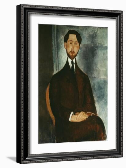 Portrait of Leopold Zborowski-Amedeo Modigliani-Framed Giclee Print