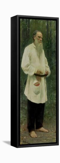 Portrait of Lev Tolstoy (1828-1910) 1901-Ilya Efimovich Repin-Framed Premier Image Canvas