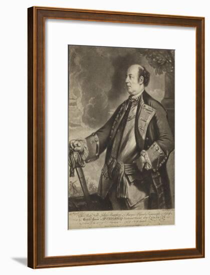 Portrait of Lieutenant General John Manners-Sir Joshua Reynolds-Framed Giclee Print