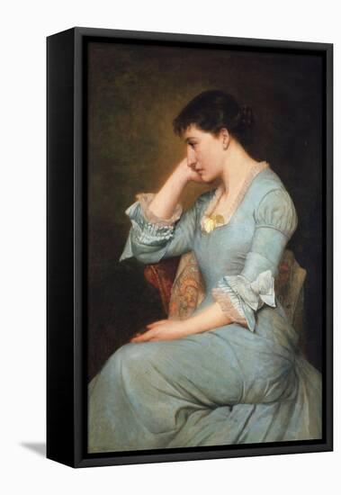 Portrait of Lillie Langtry (1853-1929)-Valentine Cameron Prinsep-Framed Premier Image Canvas