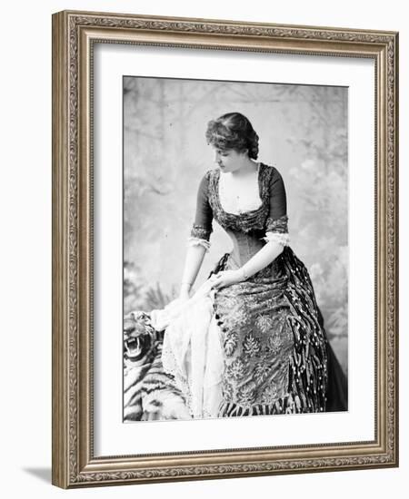 Portrait of Lillie Langtry, C.1882-Napoleon Sarony-Framed Photographic Print