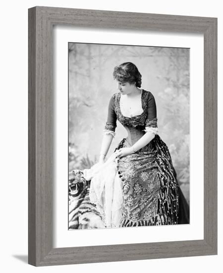 Portrait of Lillie Langtry, C.1882-Napoleon Sarony-Framed Photographic Print