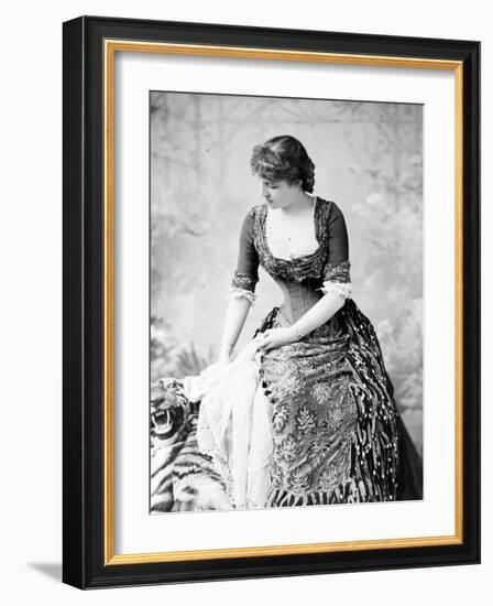 Portrait of Lillie Langtry, C.1882-Napoleon Sarony-Framed Photographic Print