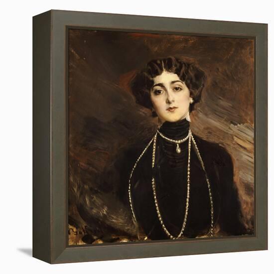 Portrait of Lina Cavalieri, circa 1901-Giovanni Boldini-Framed Premier Image Canvas