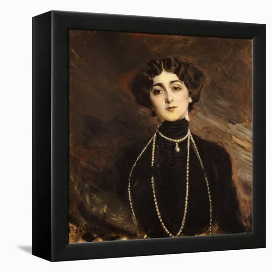 Portrait of Lina Cavalieri, circa 1901-Giovanni Boldini-Framed Premier Image Canvas