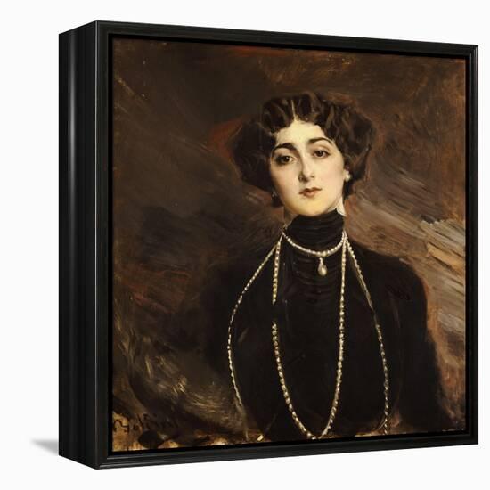 Portrait of Lina Cavalieri, circa 1901-Giovanni Boldini-Framed Premier Image Canvas