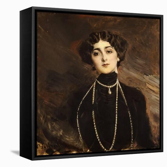 Portrait of Lina Cavalieri, circa 1901-Giovanni Boldini-Framed Premier Image Canvas