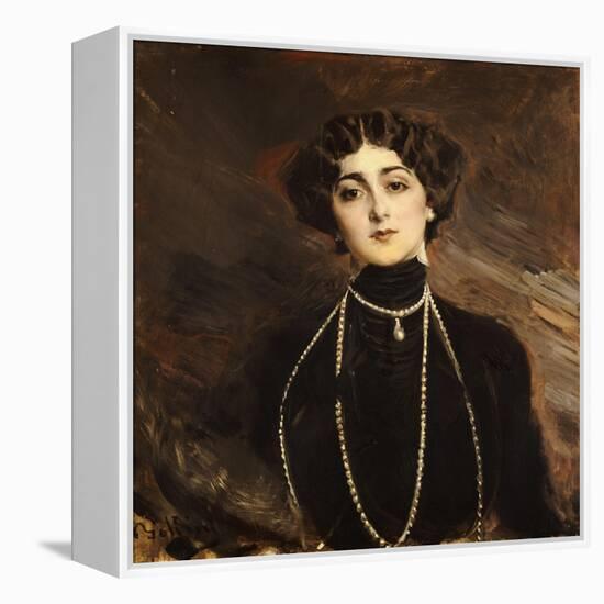 Portrait of Lina Cavalieri, circa 1901-Giovanni Boldini-Framed Premier Image Canvas