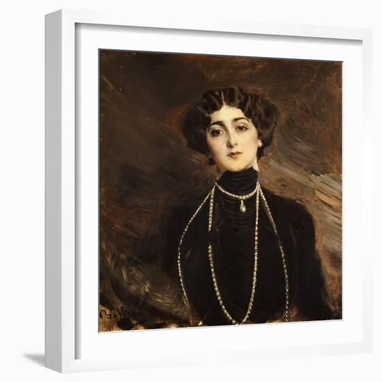 Portrait of Lina Cavalieri, circa 1901-Giovanni Boldini-Framed Giclee Print