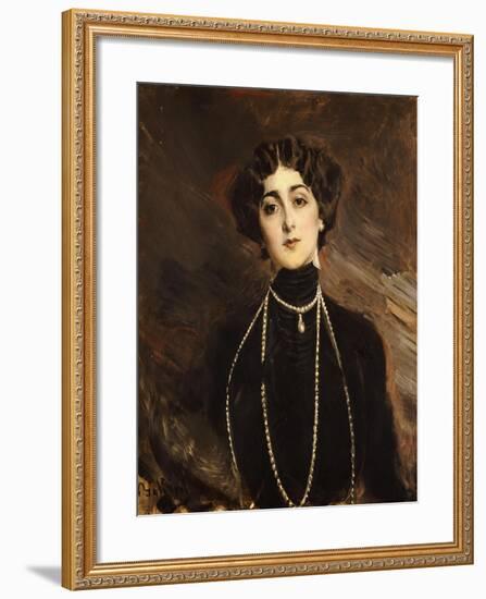 Portrait of Lina Cavalieri, circa 1901-Giovanni Boldini-Framed Giclee Print