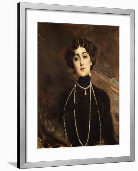 Portrait of Lina Cavalieri, circa 1901-Giovanni Boldini-Framed Giclee Print