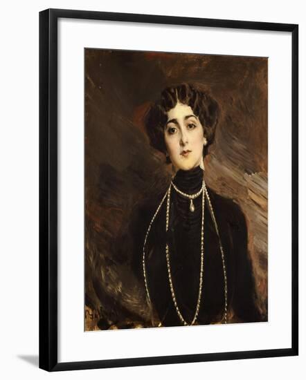 Portrait of Lina Cavalieri, circa 1901-Giovanni Boldini-Framed Giclee Print