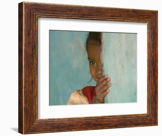 Portrait of Little Girl, Orissa, India-Keren Su-Framed Photographic Print