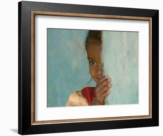 Portrait of Little Girl, Orissa, India-Keren Su-Framed Photographic Print