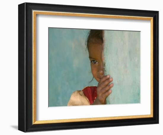 Portrait of Little Girl, Orissa, India-Keren Su-Framed Photographic Print