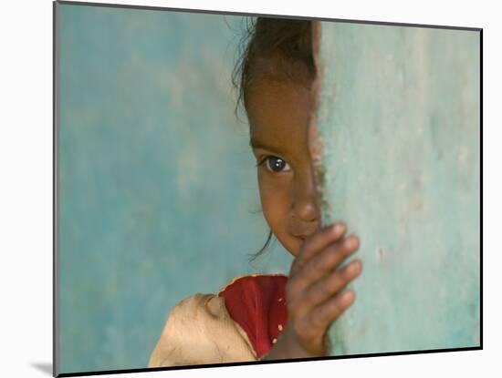 Portrait of Little Girl, Orissa, India-Keren Su-Mounted Photographic Print