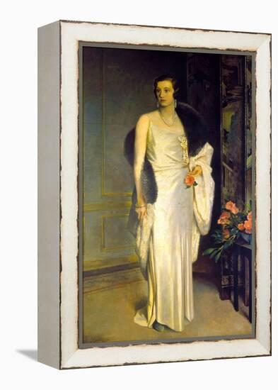 Portrait of Loelia, Duchess of Westminster, Now Lady Lindsay-Glyn Warren Philpot-Framed Premier Image Canvas